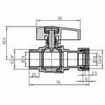 Кран шаровой Thermo Alliance Standart TAS261W20 латунный 3/4