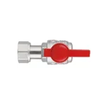 Кран шаровый Thermo Alliance Standart латунный никелированный угловой с накидной гайкой 1/2