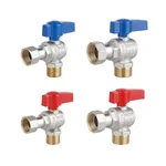 Угловой комплект кранов Thermo Alliance -3/4ВН Standart TAS225RBW1520 латунный никелированный с накидной гайкой 1/2