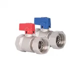 Комплект шаровых кранов Thermo Alliance Standart TAS262RBW25 латунный прямой 1