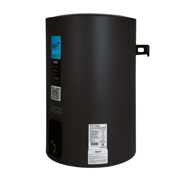 Водонагрівач електричний Thermo Alliance D50V20J2KВ на 50 л, чорний, вертикальний, із сухим ТЕНом 2.0 кВт (D50V20J2DKВ)