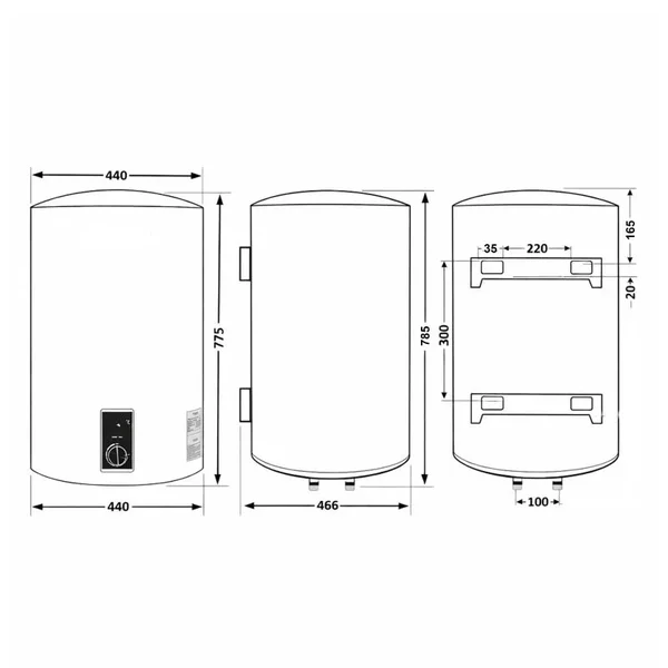 Водонагреватель электрический Thermo Alliance D80V20J3KВ черный, вертикальный на 80 л с сухим ТЭНом 2.0 кВт (D80V20J3DKВ)
