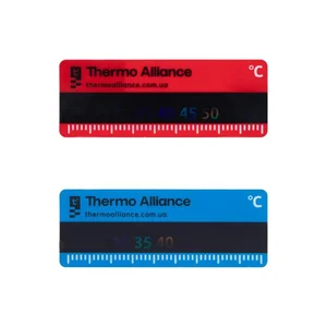 Комплект наклейок з термометром  Standart для колектора (червона+синя) TAS342RB Thermo Alliance