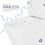Унитаз напольный Qtap Crow Eco безободковый с сиденьем Soft-close QTCRO27W48750