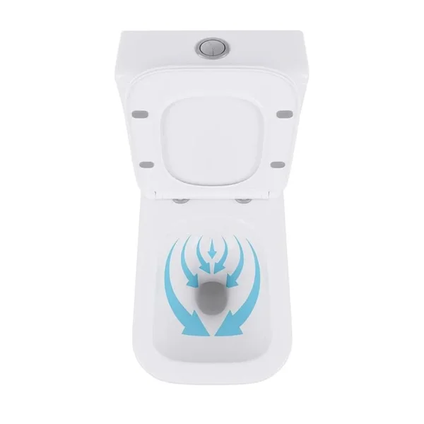 Унитаз напольный Qtap Crow Eco безободковый с сиденьем Soft-close QTCRO27W48750