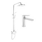 Душовий набір 2 в 1 Qtap Evia латунний хромований (SD00054880)