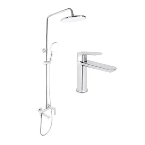 Душовий набір 2 в 1 Qtap Evia латунний хромований (SD00054880)