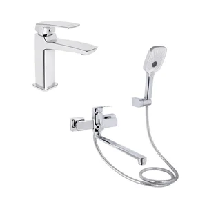 Набор смесителей для ванны и раковины Qtap Tern латунный, хром (SD00054882)