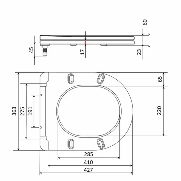 Qtap Сиденье для унитаза (Robin 490, Scorpio 490) 430x363x60 мм, White, с микролифтом, Slim Duroplast, MagLock QTSC179W48915