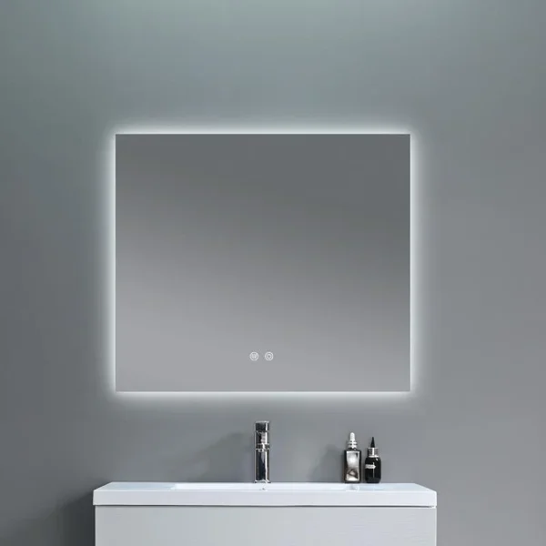 Зеркало Qtap Taurus алюминиевое с сенсорной LED-подсветкой, подогревом и регулировкой света (QTTAU120080048958)