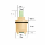 Картридж Lidz LD353563548979 Astra керамічний 35×35×63 мм, 5 мм для змішувача (LD353563548979)