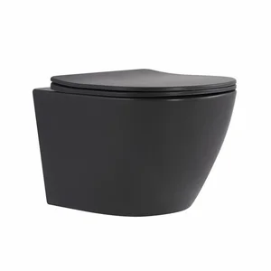 Унитаз подвесной Qtap Robin Ultra Quiet 520×365×340 мм, Anthracite, с сиденьем Slim Duroplast / Soft-close / Quick Release QTROB26AN48995
