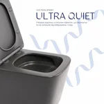 Унитаз подвесной Qtap Tern Ultra Quiet 520×345×325 мм, Anthracite, с сиденьем Slim Duroplast / Soft-close / Quick Release QTTER26AN48999