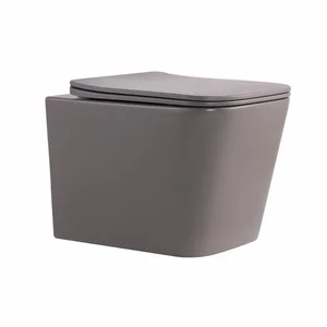 Унитаз подвесной Qtap Tern Ultra Quiet 520×345×325 мм, Stone grey, с сиденьем Slim Duroplast / Soft-close / Quick Release QTTER26SG49000