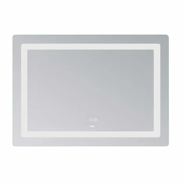 Дзеркало для ванної Lidz Kubis 1200×800 мм з сенсорним LED-підсвічуванням, функцією антизапотівання та димером (LDKUB120080049007)