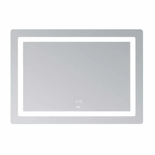 Дзеркало для ванної Lidz Kubis 1200×800 мм з сенсорним LED-підсвічуванням, функцією антизапотівання та димером (LDKUB120080049007)