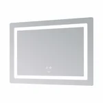 Дзеркало для ванної Lidz Kubis 1200×800 мм з сенсорним LED-підсвічуванням, функцією антизапотівання та димером (LDKUB120080049007)