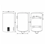 Водонагреватель электрический Thermo Alliance 100 л Grey,  вертикальный, сухой ТЭН 2,0 кВт D100V20J3(D)KG