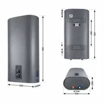 Водонагреватель электрический Thermo Alliance 80 л Grey,плоский вертикальный, мокрый ТЭН 2 кВт (0,8+1,2) DT80V20G(PD)/2G