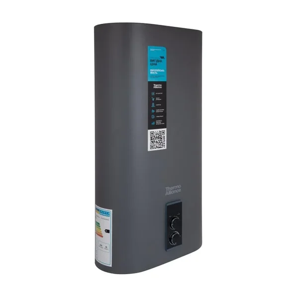 Водонагреватель электрический Thermo Alliance 50 л, Grey, плоский вертикальный, сухой ТЭН 2 кВт (0,8+1,2) DT50V20GPDD2G