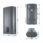 Водонагреватель электрический Thermo Alliance 80 л, Grey,  плоский вертикальный, сухой ТЭН 2 кВт (0,8+1,2) DT80V20GPDD2G