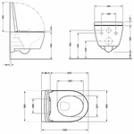 Подвесной унитаз Qtap Taurus Ultra Quiet керамический белый безободковый с сиденьем slim duroplast soft-close/quick release (QTTAU26W49116)