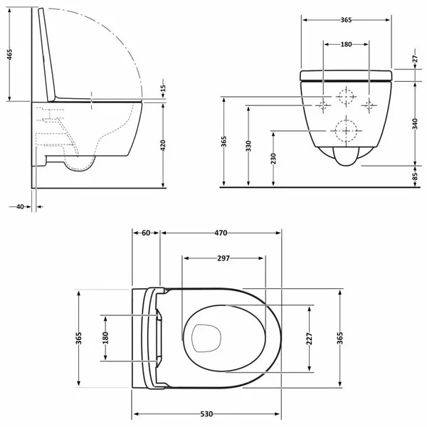 Подвесной унитаз Qtap Taurus Ultra Quiet керамический белый безободковый с сиденьем slim duroplast soft-close/quick release (QTTAU26W49116)