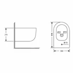 Биде подвесное Qtap Taurus 515×360×295 мм, White QTTAU28W49118