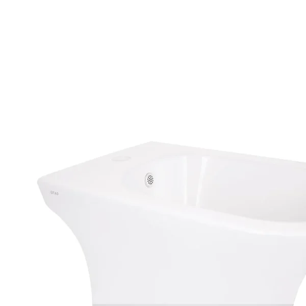 Біде підлогове Qtap QTPRE29W49124 Presto Quadro керамічне біле з отвором під змішувач (QTPRE29W49124)