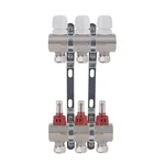 Колектор для теплої підлоги Thermo Alliance Standart TAS235W3E латунний з витратомірами та євроконусами 1