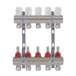 Колектор Thermo Alliance Standart TAS235W5E латунний з витратомірами та євроконусами на 5 виходів 1 (TAS235W5E)
