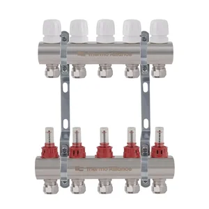 Колектор Thermo Alliance Standart TAS235W5E латунний з витратомірами та євроконусами на 5 виходів 1 (TAS235W5E)