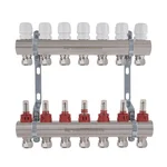 Колектор для теплої підлоги Thermo Alliance Standart TAS235W7E латунний з витратомірами та євроконусами на 7 виходів 1 (TAS235W7E)