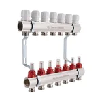 Колектор для теплої підлоги Thermo Alliance Standart TAS235W7E латунний з витратомірами та євроконусами на 7 виходів 1 (TAS235W7E)