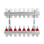 Колектор для теплої підлоги Thermo Alliance Standart TAS235W8E латунний з витратомірами та євроконусами на 8 виходів 1 (TAS235W8E)