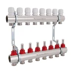 Колектор для теплої підлоги Thermo Alliance Standart TAS235W8E латунний з витратомірами та євроконусами на 8 виходів 1 (TAS235W8E)