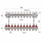 Колектор для теплої підлоги Thermo Alliance Standart TAS235W11E латунний 1