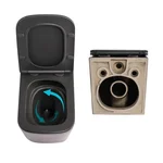 Подвесной комплект сантехники 3 в 1 Qtap Tern керамический антрацит с унитазом Ultra Quiet и накладной раковиной (QTTERAN49161)