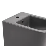 Подвесной комплект сантехники 3 в 1 Qtap Tern керамический антрацит с унитазом Ultra Quiet и накладной раковиной (QTTERAN49161)