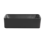 Подвесной комплект сантехники 3 в 1 Qtap Tern керамический антрацит с унитазом Ultra Quiet и накладной раковиной (QTTERAN49161)