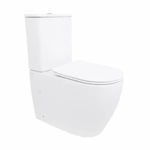 Унітаз-компакт підлоговий Qtap Evia Ultra Quiet білий безобідковий з сидінням Soft-close (QTEVI27W49258)