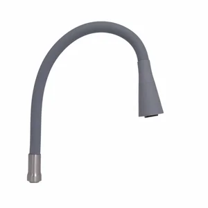 Излив для кухонного смесителя Lidz Aria 015F31 пластиковый с аэратором, никель/серый (LDARI2702404749340)