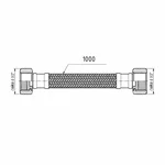 Гнучка підводка для води Thermo Alliance Forte ВВ 100 см TAF385W100