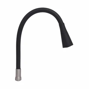 Излив для кухонного смесителя Lidz Aria 015F31 гибкий из нержавеющей стали, черный/никель, 565 мм (LDARI2852304749381)