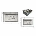 Кухонна мийка Lidz Handmade H6845H інтегрована з нержавіючої сталі decor honeycomb (LDH6845HDEC49444)