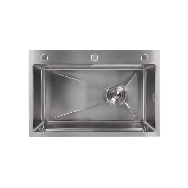 Мойка для кухни интегрированная Lidz Handmade H6845 Brushed Steel 3,0/1,0 мм LDH6845BRU49455