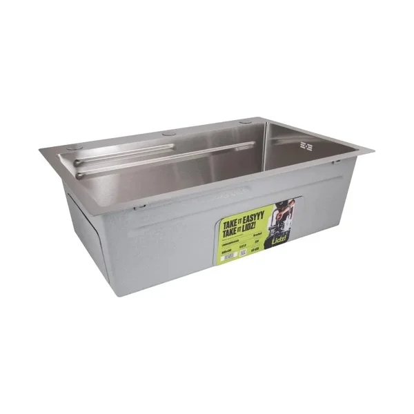 Мойка для кухни интегрированная Lidz Handmade H6845 Brushed Steel 3,0/1,0 мм LDH6845BRU49455