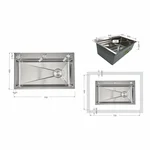 Мойка для кухни интегрированная Lidz Handmade H7545 Brushed Steel 3,0/1,0 мм LDH7545BRU49457