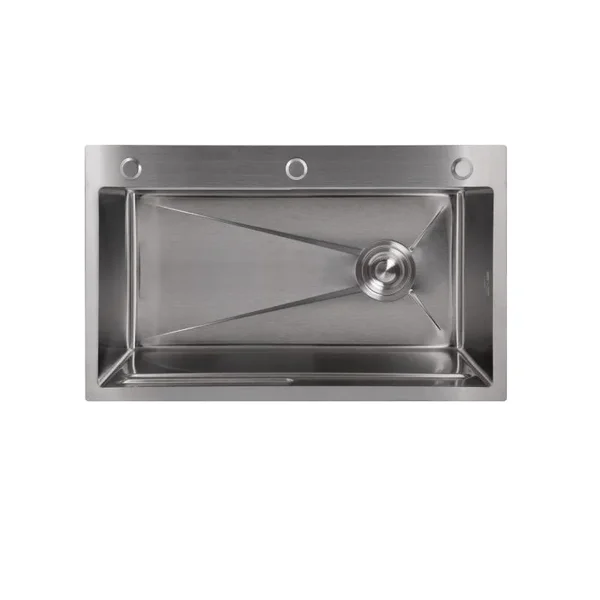 Мойка для кухни интегрированная Lidz Handmade H7545 Brushed Steel 3,0/1,0 мм LDH7545BRU49457