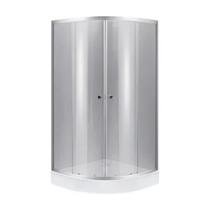 Душова кабіна з піддоном Lidz SD00055614 LLASC9090SLGSET1 сатинова з темним тонованим склом 90×90 мм розсувна чверть кола (LLASC9090SLGSET1)